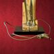 Massive table lamp of Egyptian woman in gilded metal – 1970s-1980s