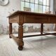 Solid walnut farmhouse castle table 1900 XXL