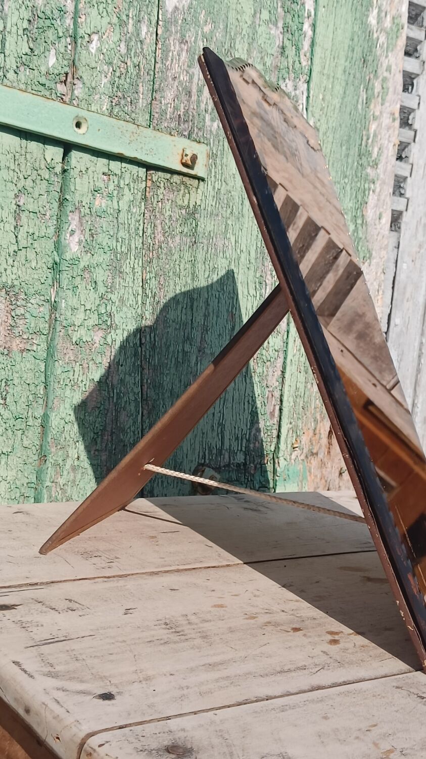 Pink art deco table mirror