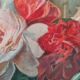 Pastel painting cut of peonies