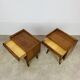 Pair of bedside tables with splayed legs, 1960s, vintage, wood