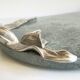 Oval top in marble and tin