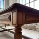 Solid walnut farmhouse castle table 1900 XXL