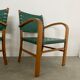 2 armchairs bridge vintage year 50 wood and vinyl
