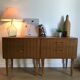 Pair of vintage bedside tables scandinavian style