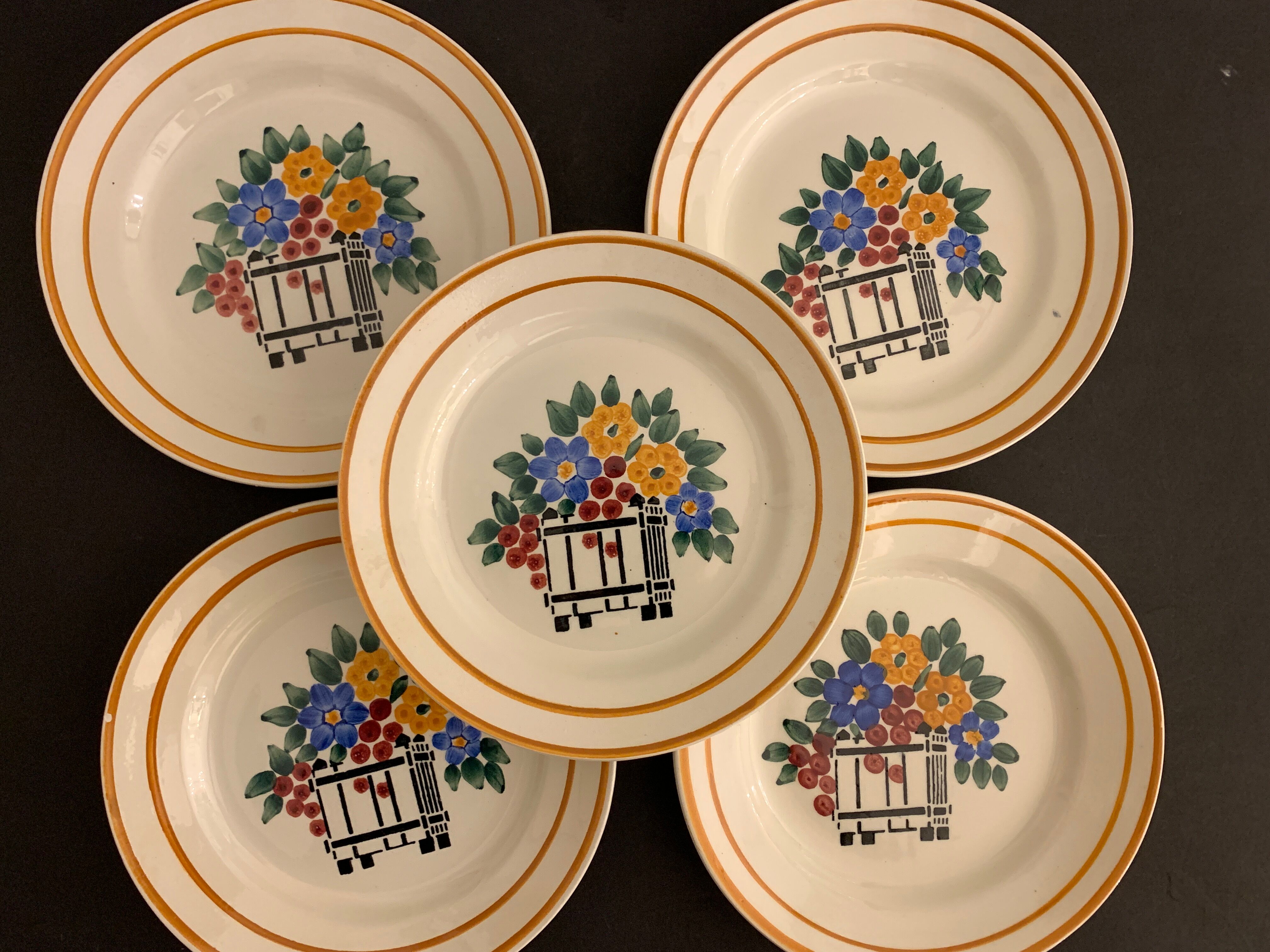10 flat plates model Fleuri, HBCM, 1950
