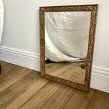 Miroir en bois et stuc doré début XXème