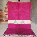 Tapis bérbere rose tissé en laine fait main traditionnelle 250cmx150cm