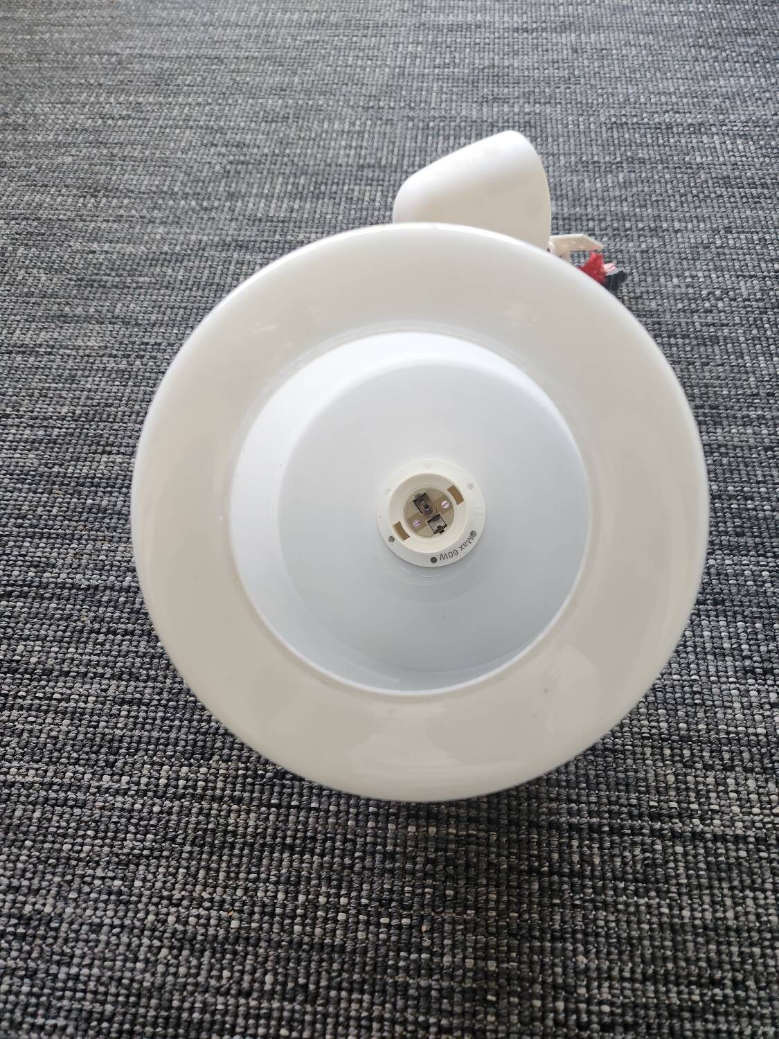 Vintage opaline glass pendant light