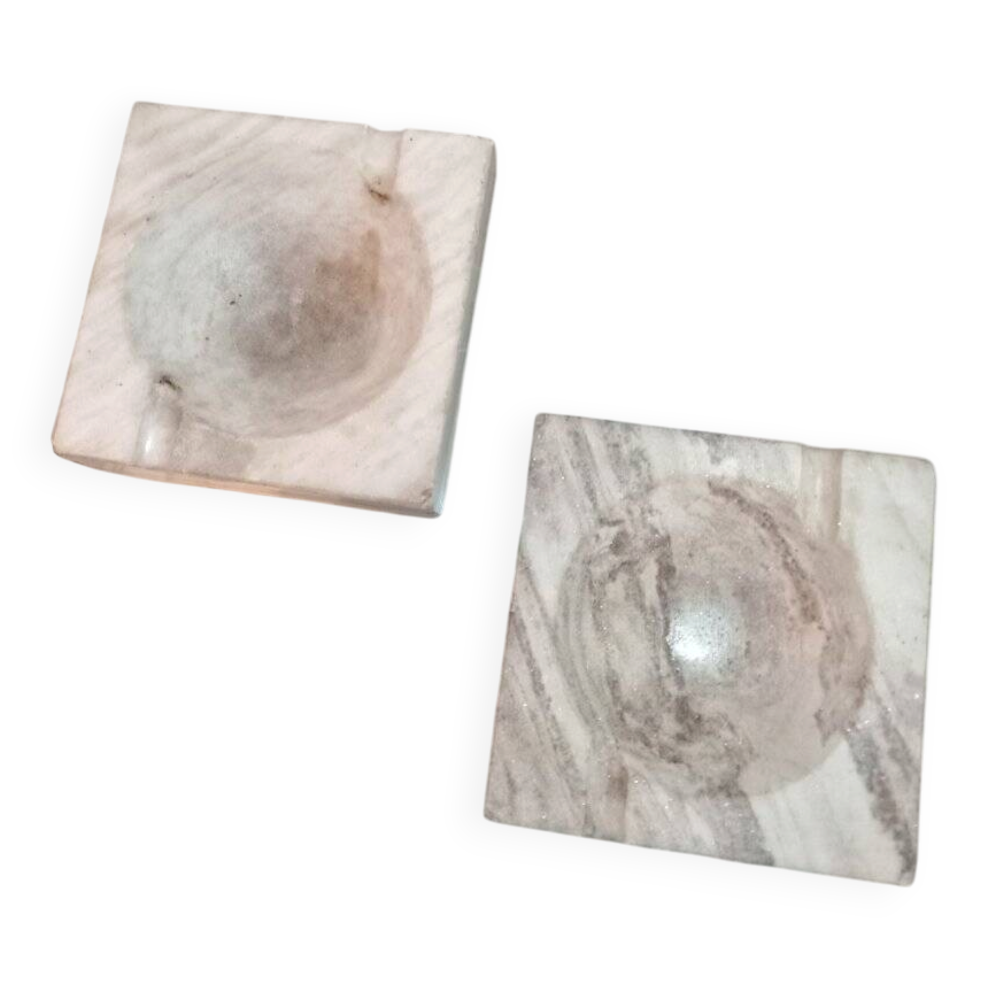 Palissandro marble ashtrays, 1980s, set of 2