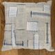 Old canvas cushion woven kilim style, patched