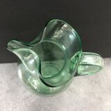 Broc vintage in glass green 25 cm