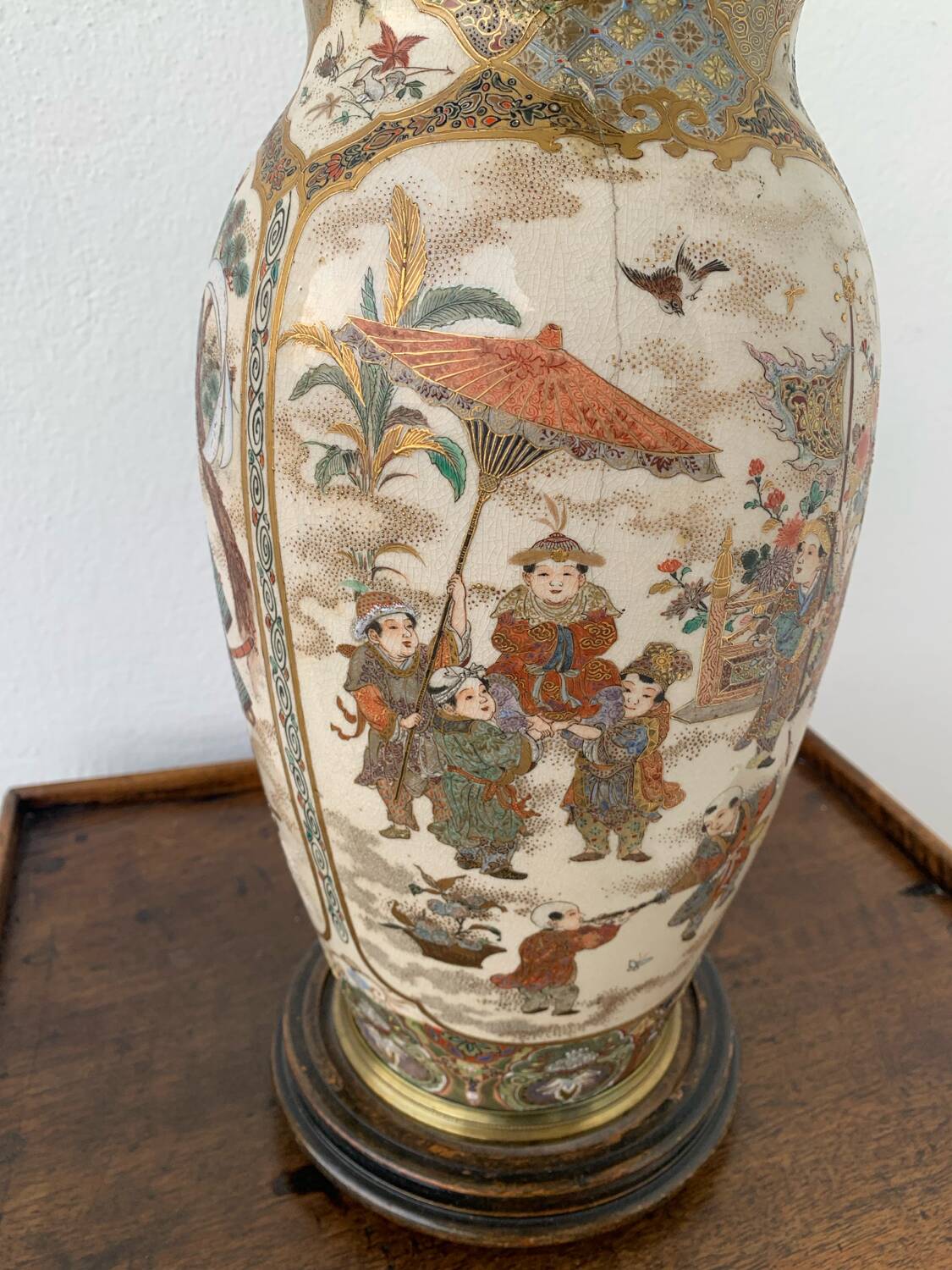 Japanese Satsuma lamp