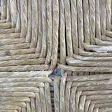4 wooden country straw chairs