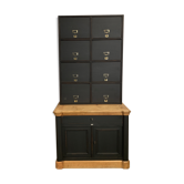 Ancien meuble de métier deux corps de notaire 1930