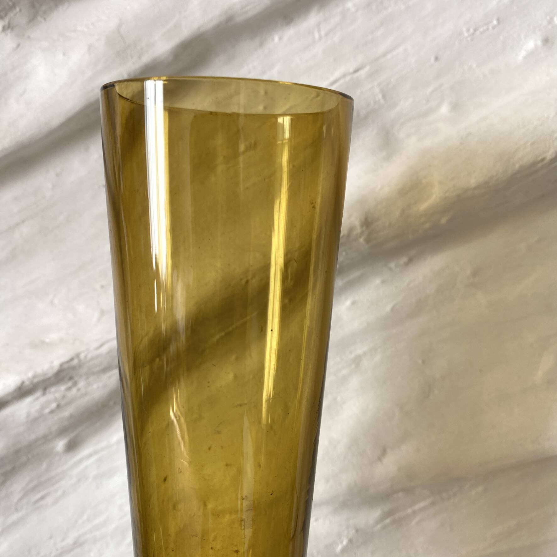 Soliflores vintage en verre bullé teinté