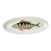 Large Gien fish dish, Halong Bay model