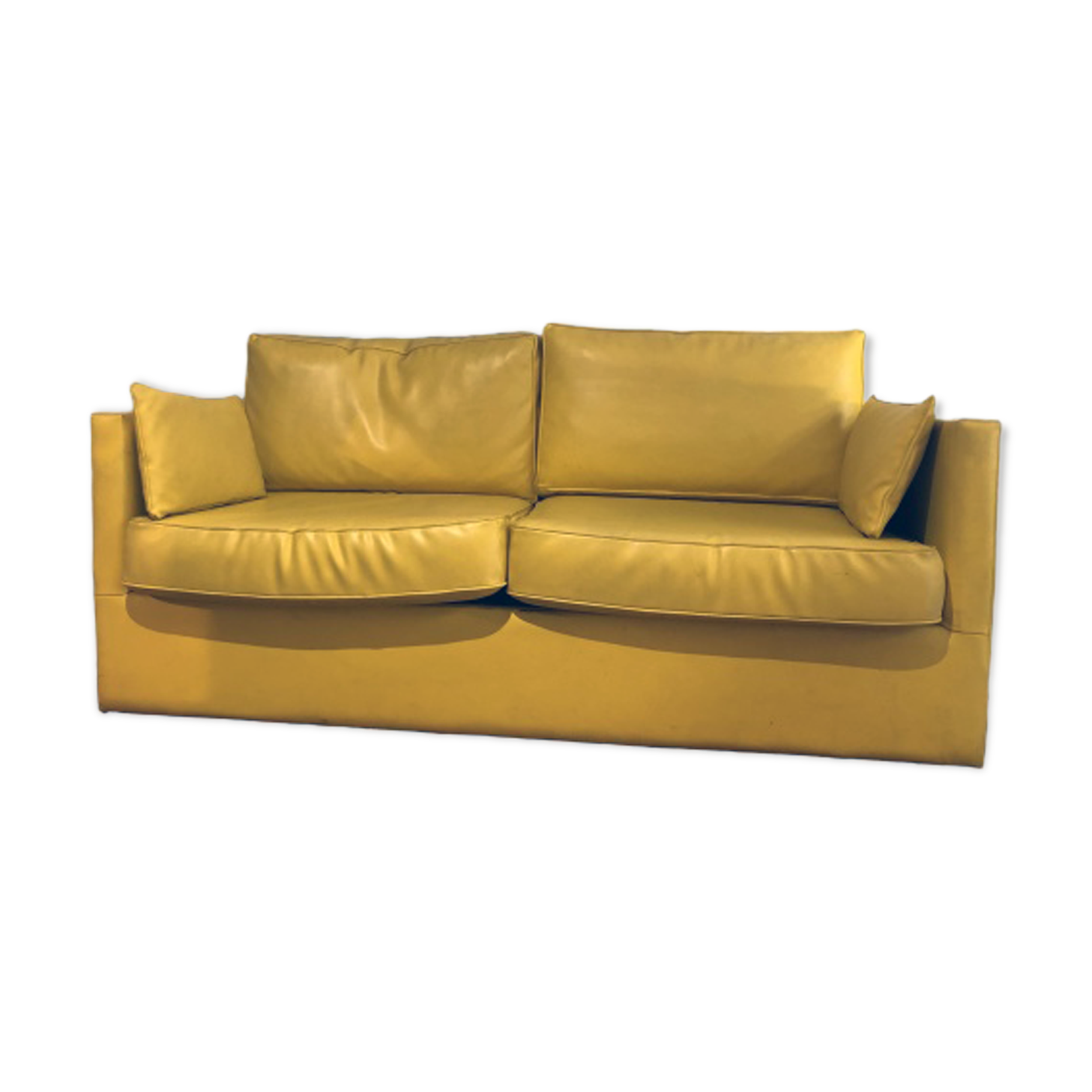 Tecno 6 yellow skai sofa