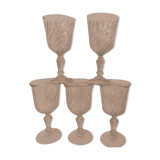 5 art deco wine glasses model "Rosaline"