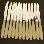 Lot of 12 cheese or vintage dessert knives apollonox