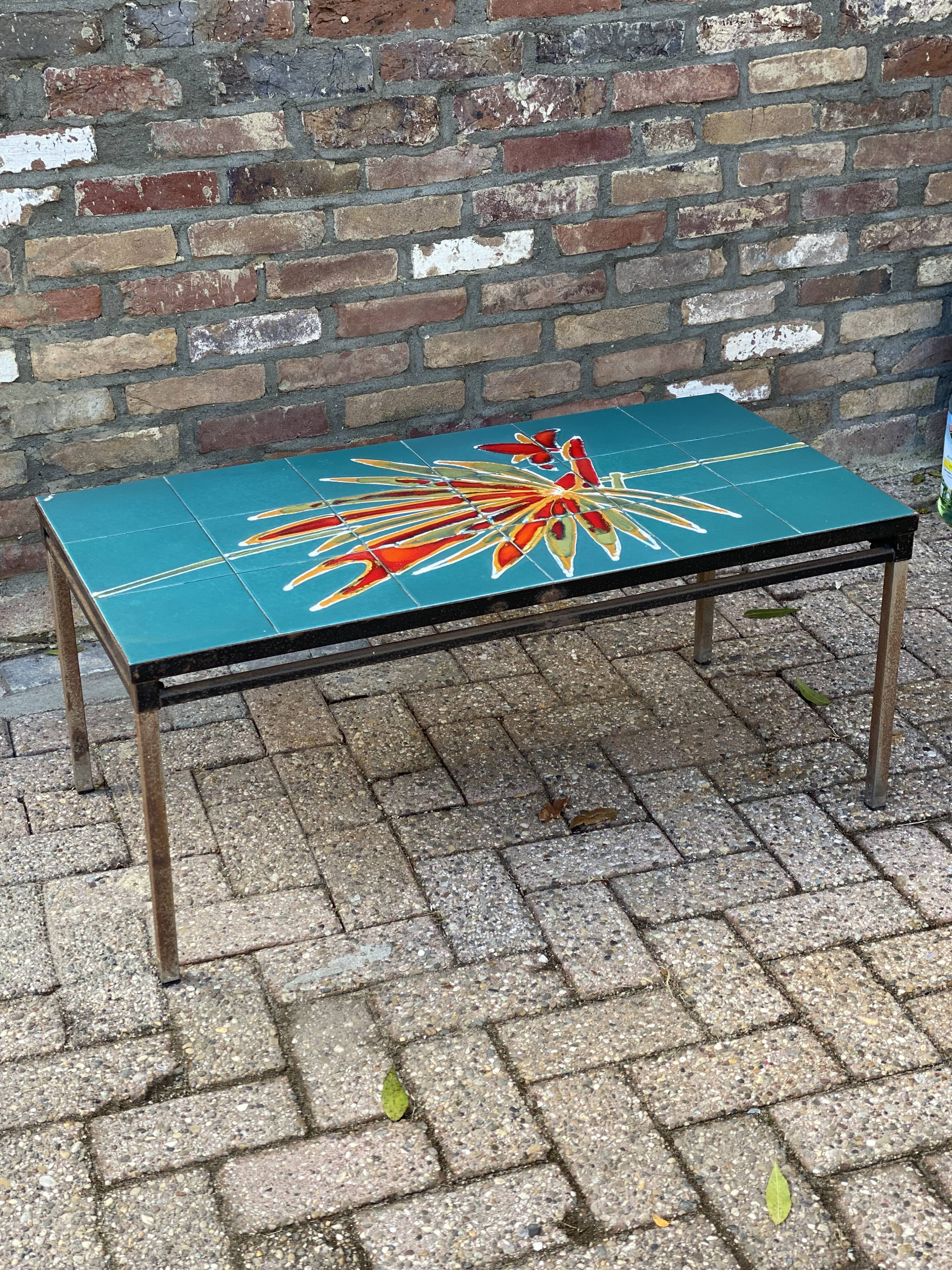 Table basse vintage en céramique des années 1960