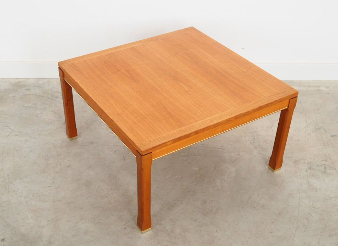 Vintage teak and beech coffee table, Danish design.