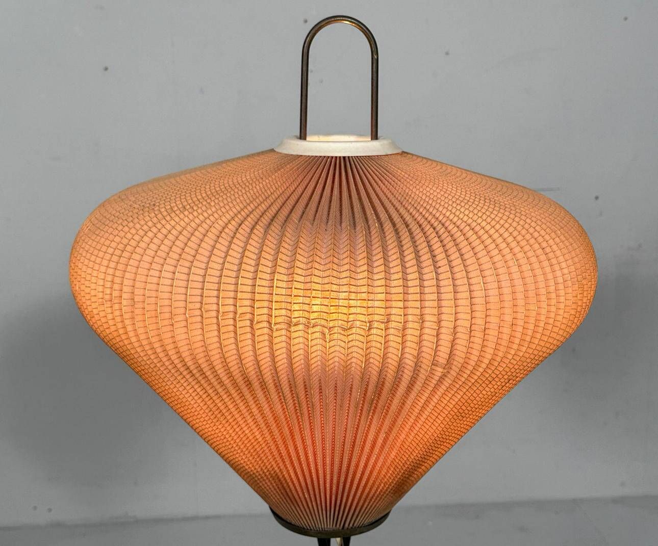 Georges Leon Rispal in style, Mid-century tripod floor lamp, France, 1970s.
