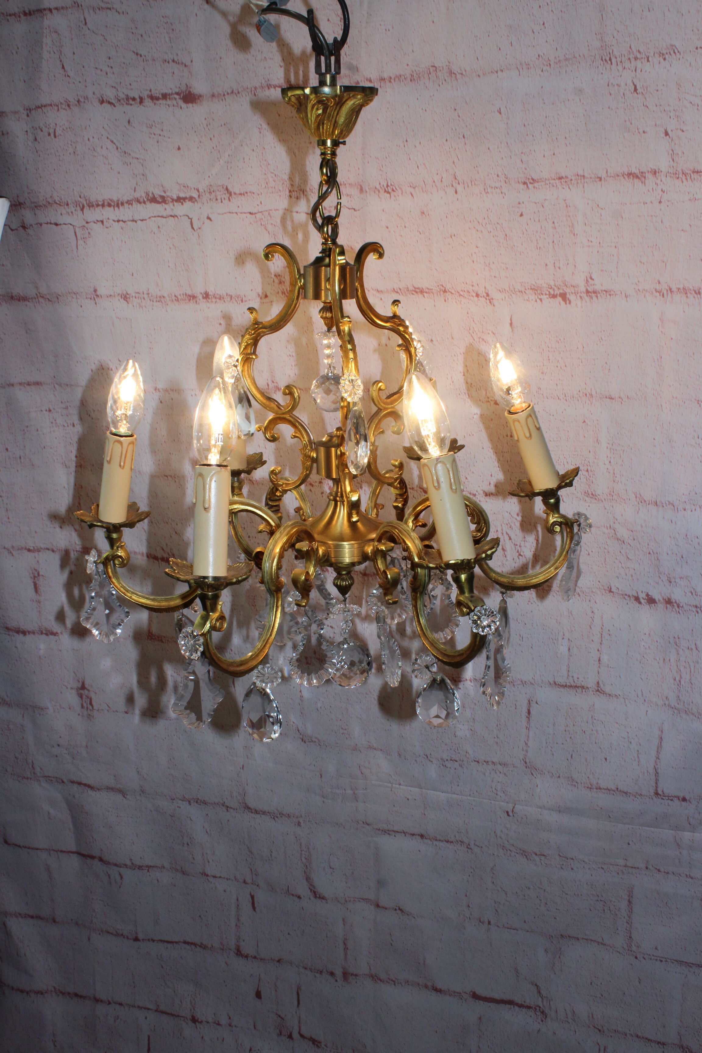 Bronze lusre and crystal grapevines