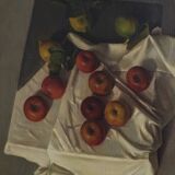 Vintage realism still life oil painting by Pipino | Italy