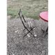 Bistro table + 2 folding chairs