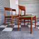Set of 4 Danish teak chairs