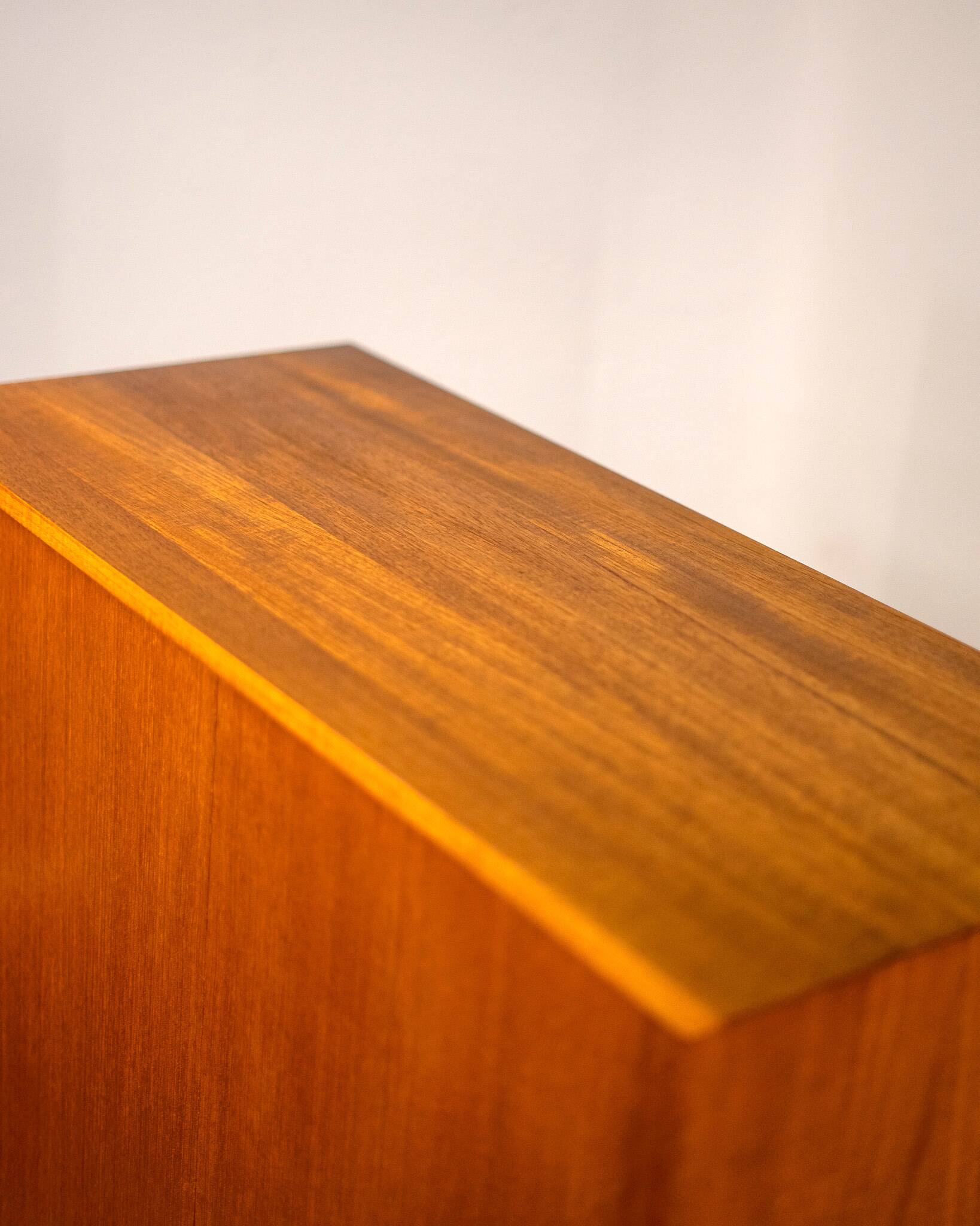 Mid Century Teak and Steel Wardrobe by Franz Meyer Möbel, 1960's, Germany