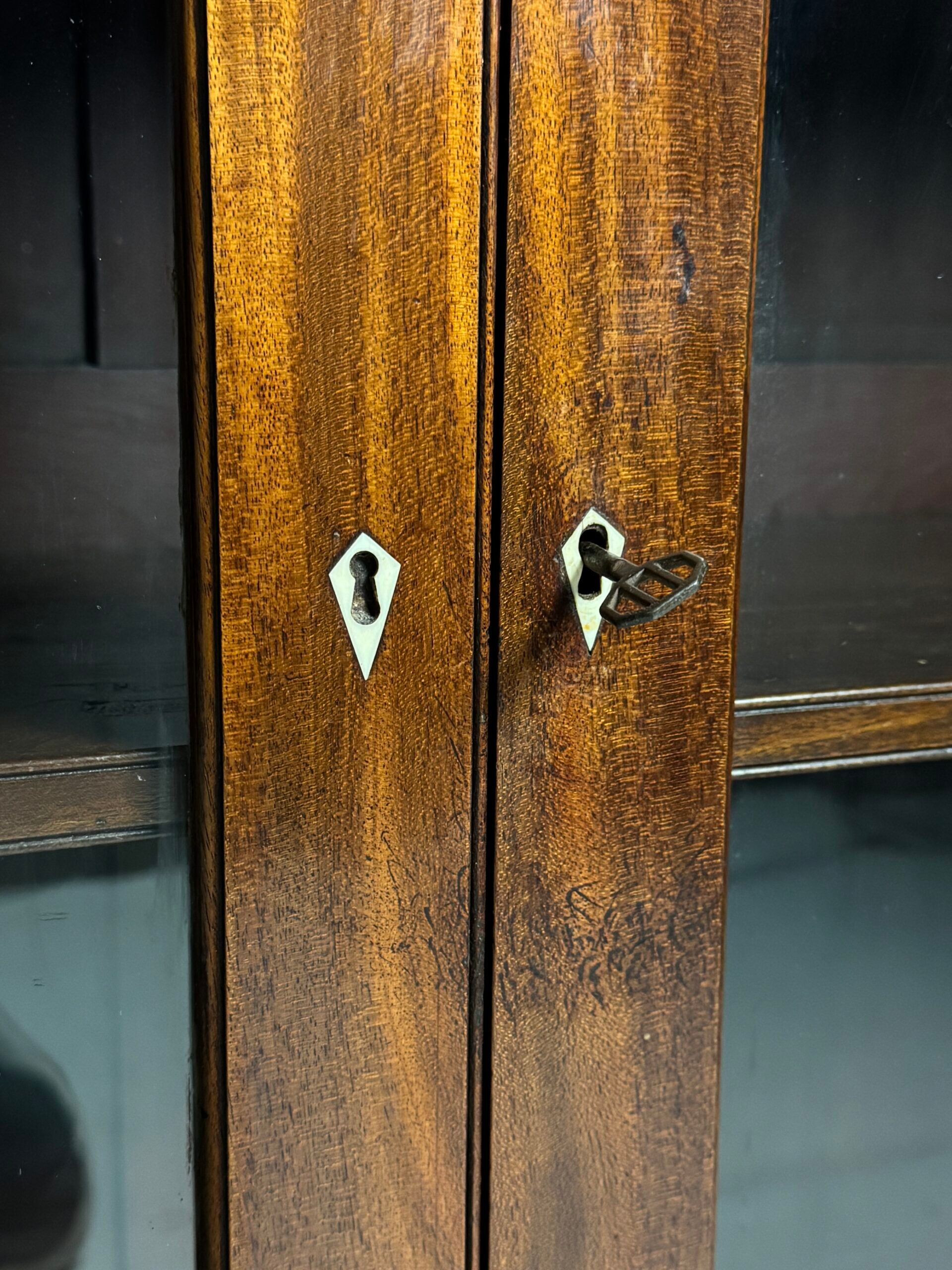 Mahogany display cabinet 19th century antique