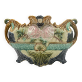 Large Onnaing Barbotine Planter / Planter circa 1900 Ar Style