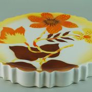 Assiette à gâteau par th. paetsch décoration en spray floral art déco