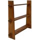 Vintage wooden wall shelve rack bookshelf in pinewood minimalist design