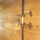 Pair of art deco torch sconces