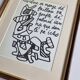 Sérigraphie d'après Jean Dubuffet encadrée sous verre 25 cm par 31 cm