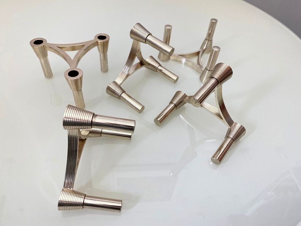 5 modular candle holders varying NAGEL 1970