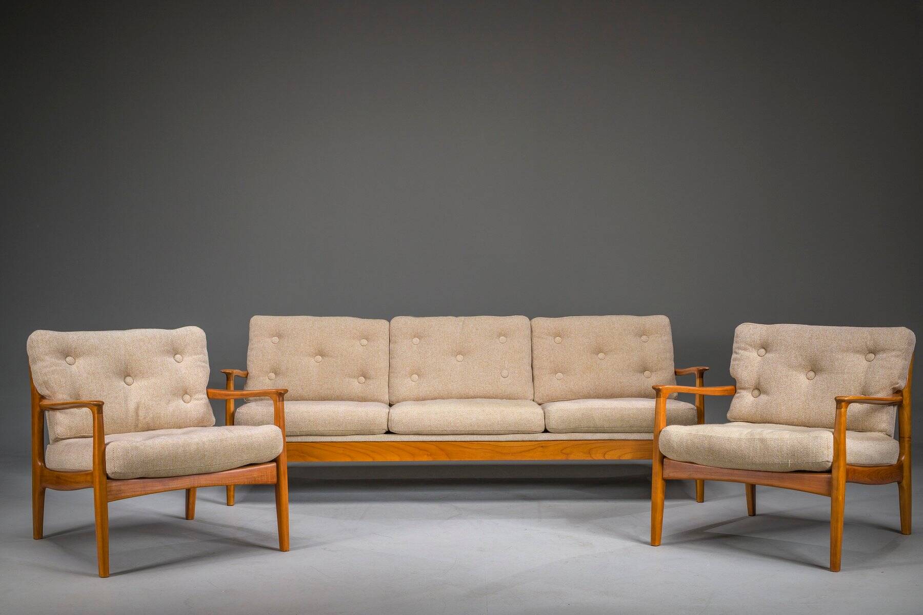 Sofa and chairs by Eugen Schmidt for Soloform, 1960s, set of 3