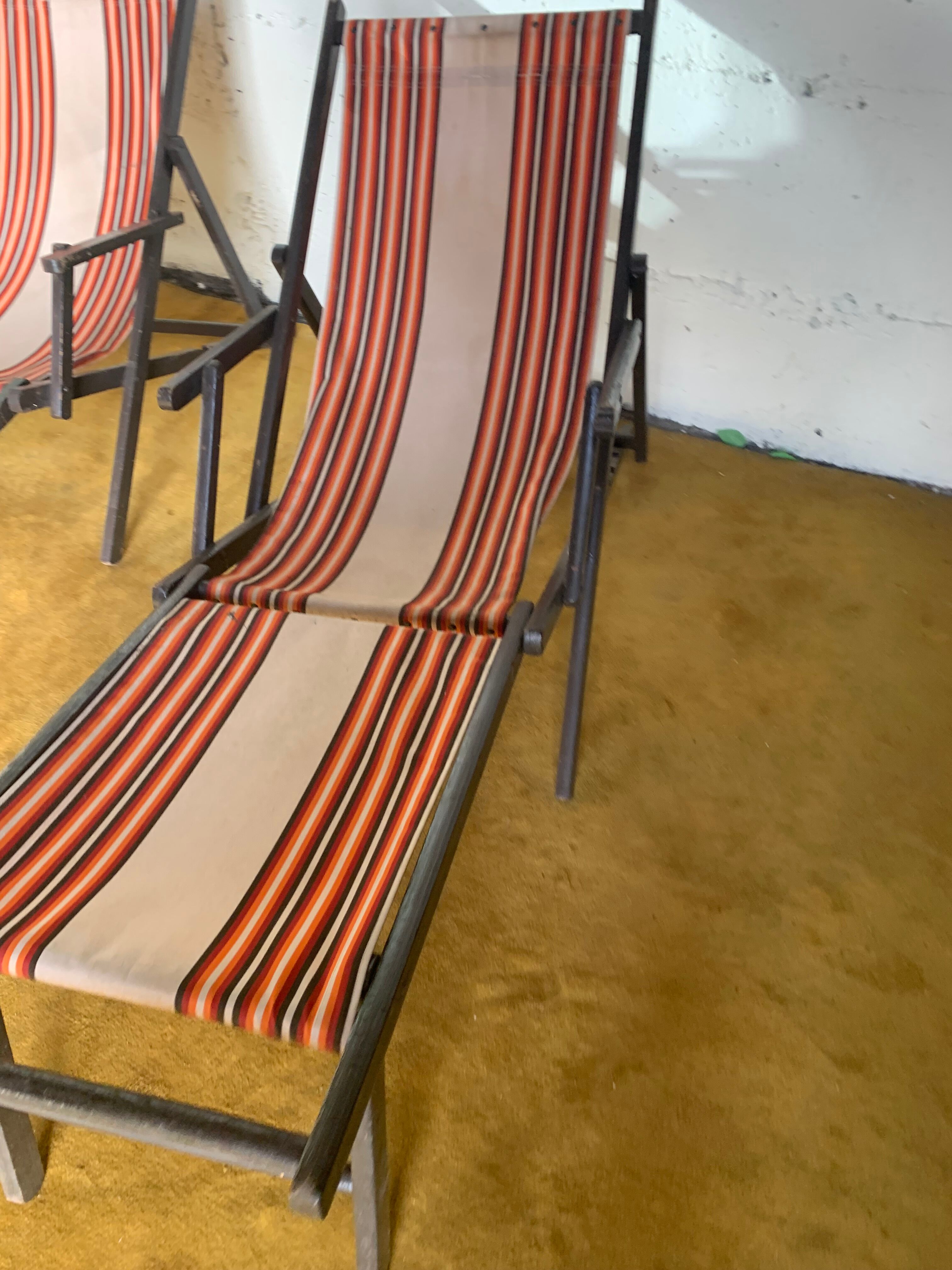 Pair of deck chairs