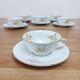 Set of 6 cups and sub-cups in Bavaria porcelain