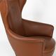 Mid-Century Italian Wingback Armchair in Leatherette, 1950s