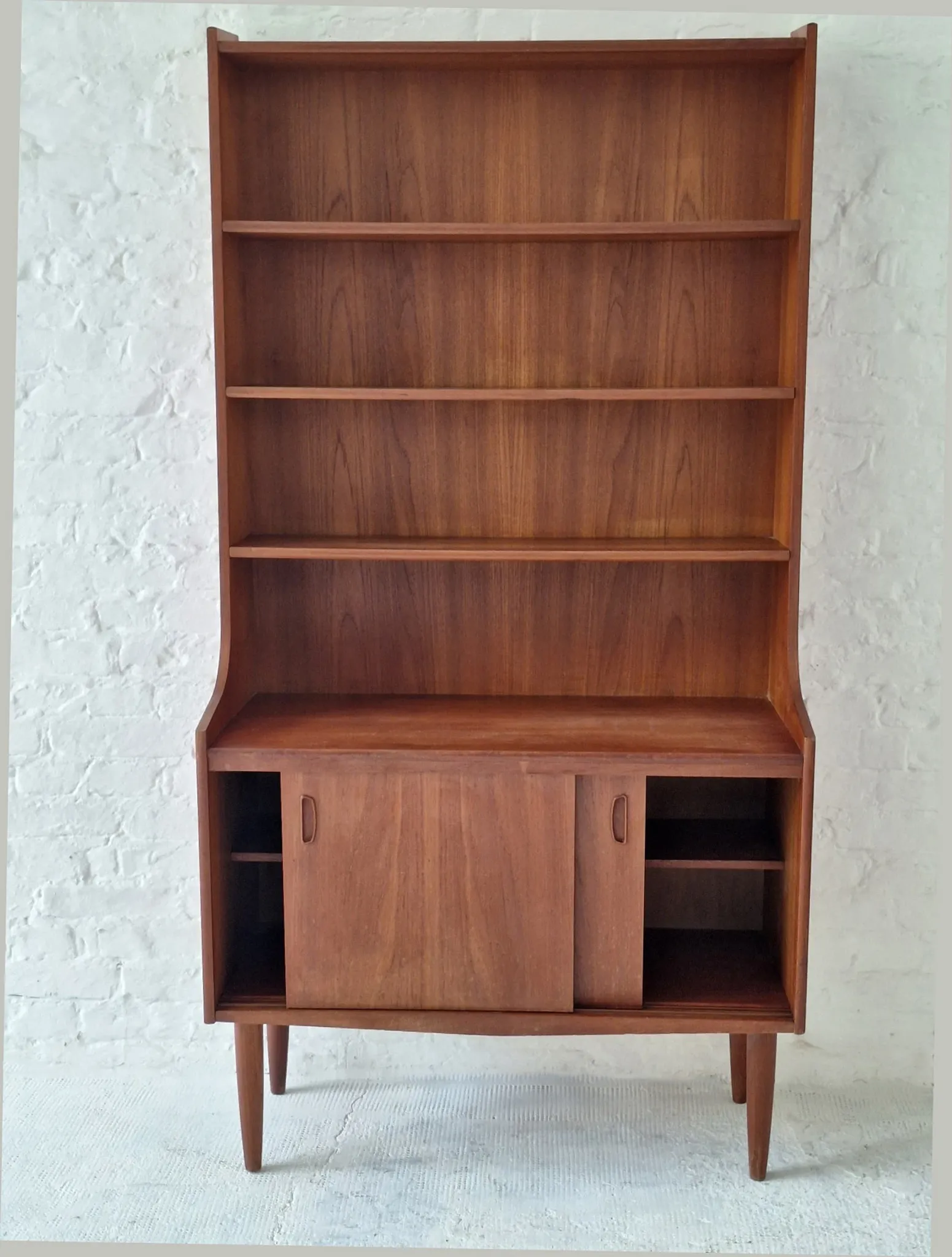 Danish teak bookcase Johannes Sorth attr., 1960s