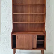Danish teak bookcase Johannes Sorth attr., 1960s