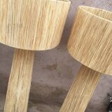 XXL raffia lamp duo