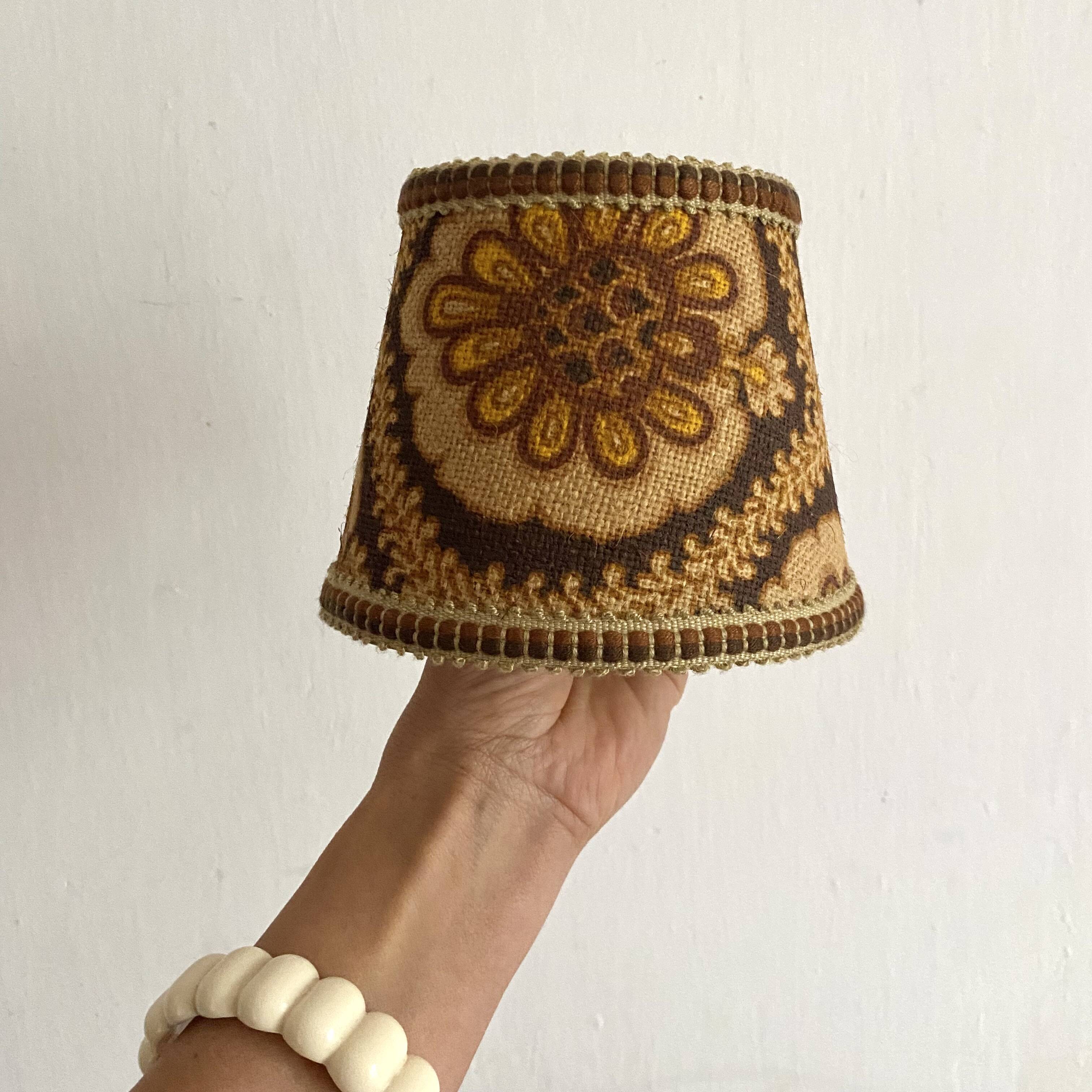 Vintage clip-on lampshades for bedside lamps
