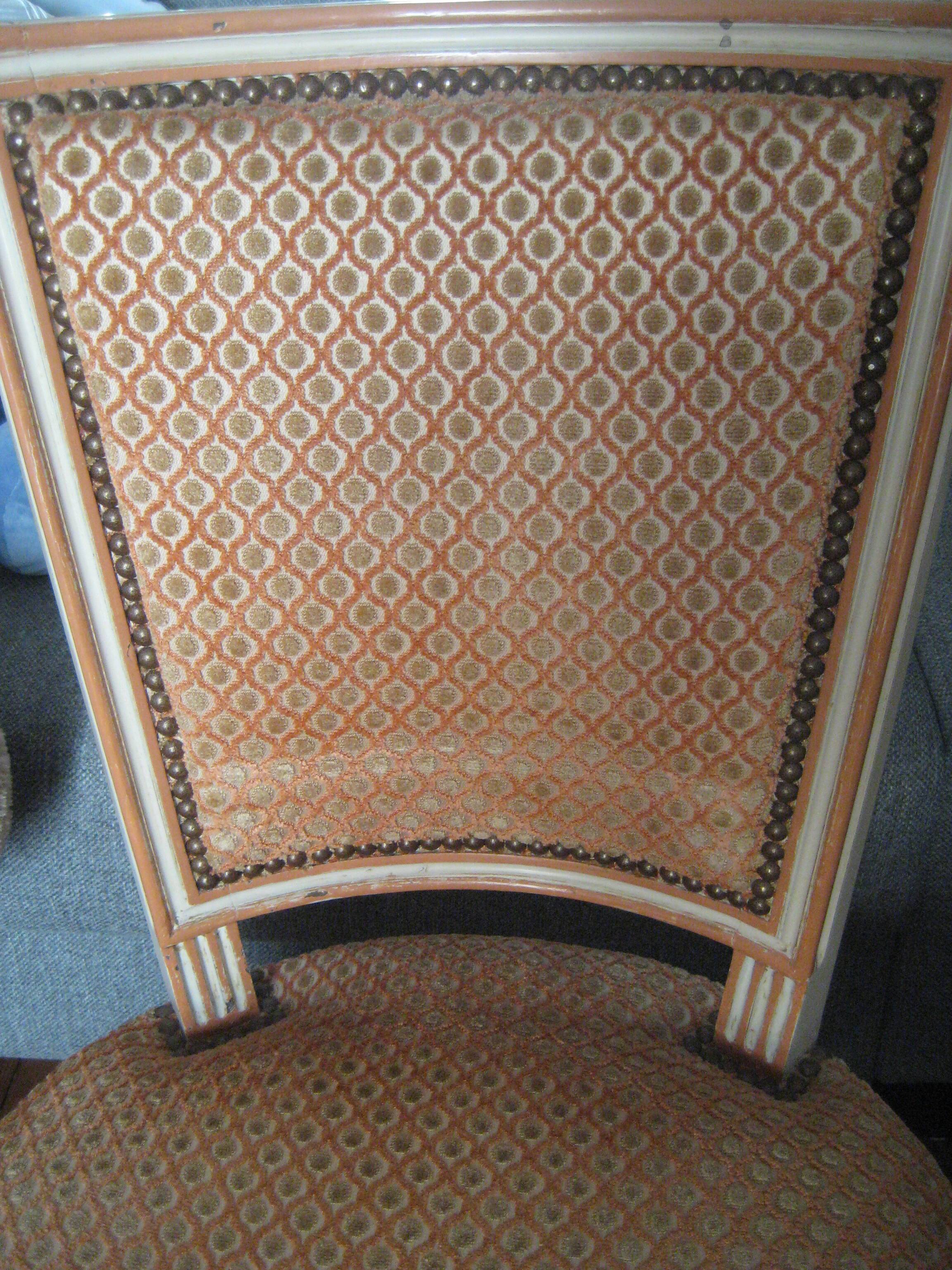 4 covered chairs