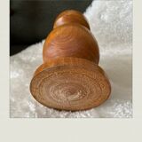 Solid wooden candlestick, all round