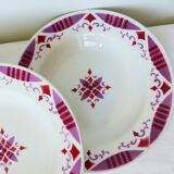 4 assiettes creuses en terre de fer du Moulin des Loups et Hamage modèle Madeleine